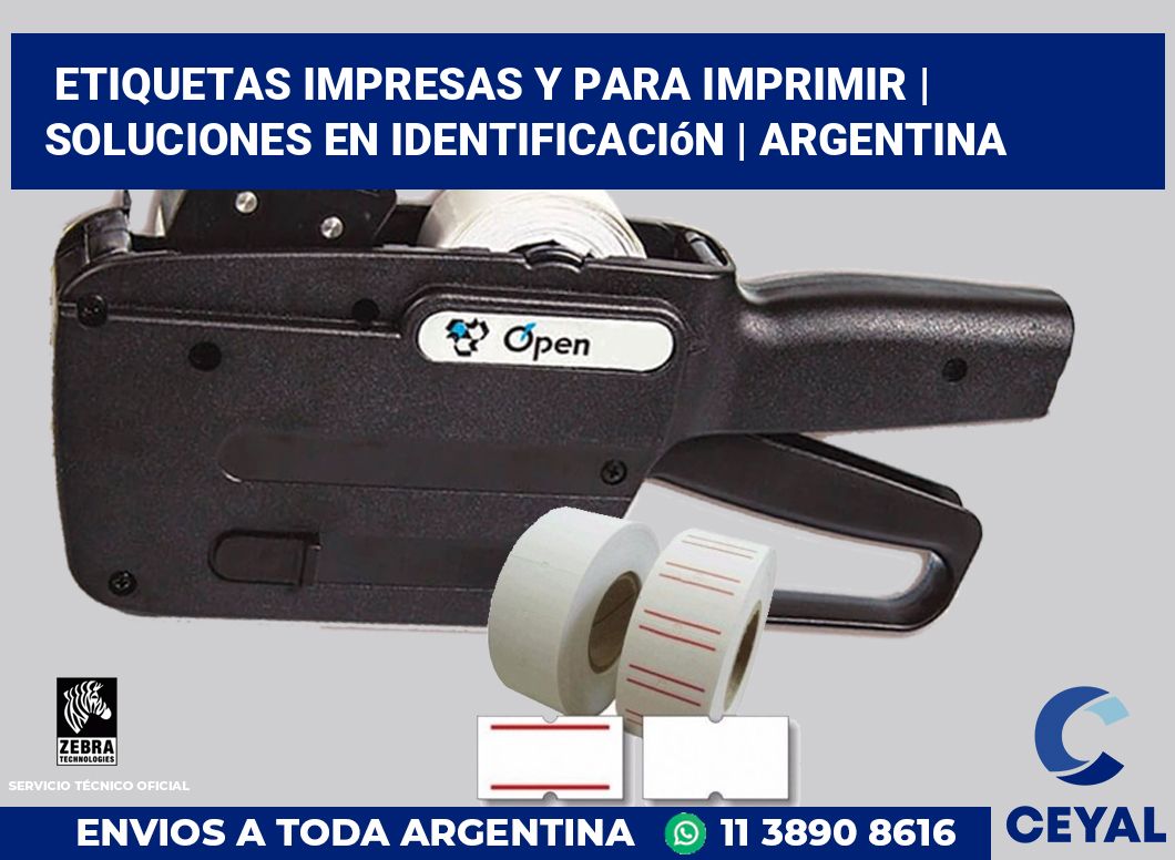 Etiquetas impresas y para imprimir | Soluciones en identificación | Argentina