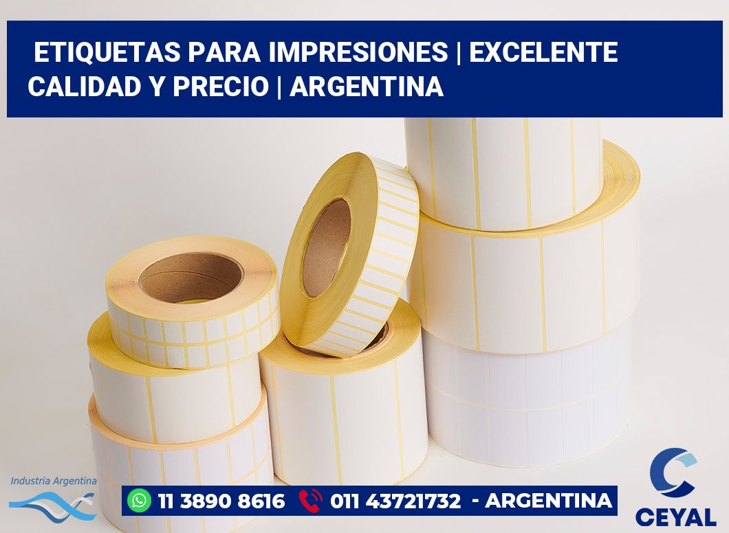 Etiquetas para impresiones | Excelente calidad y precio | Argentina