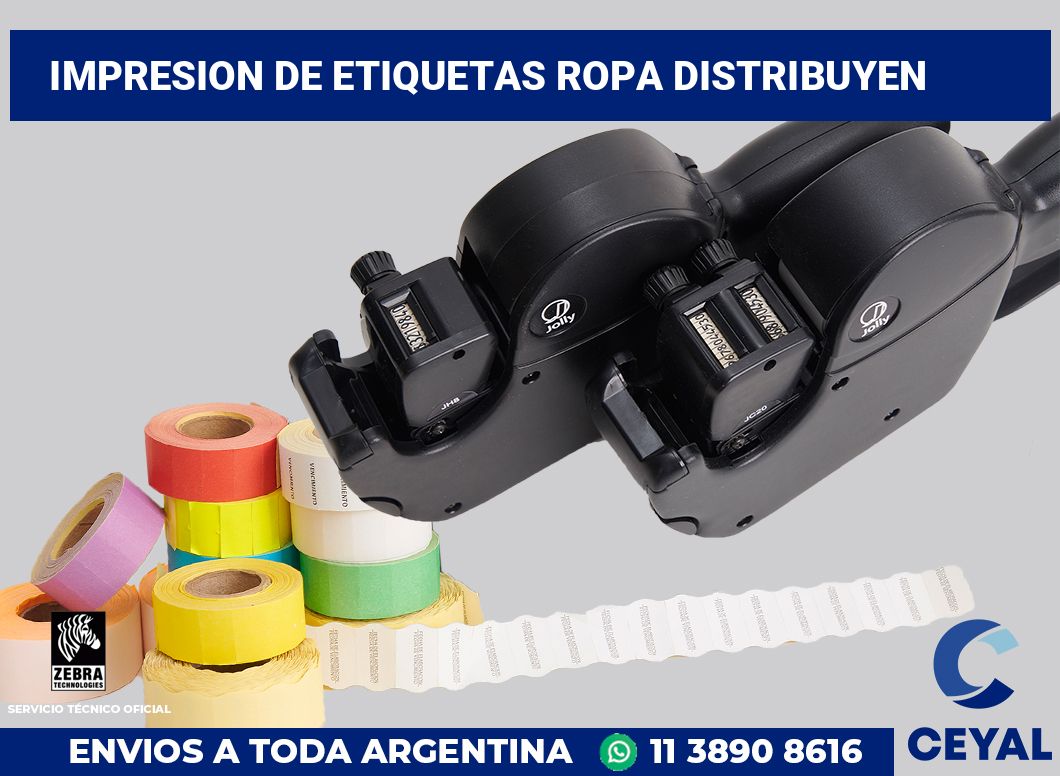 Impresion de etiquetas Ropa distribuyen