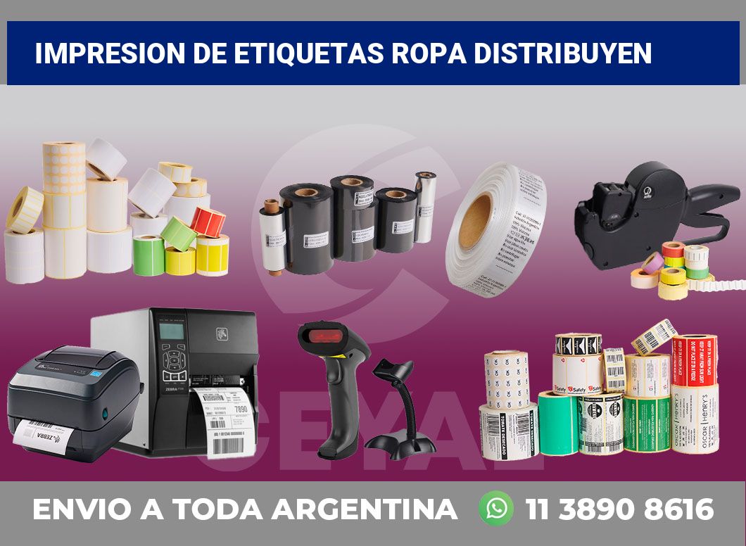 Impresion de etiquetas Ropa distribuyen