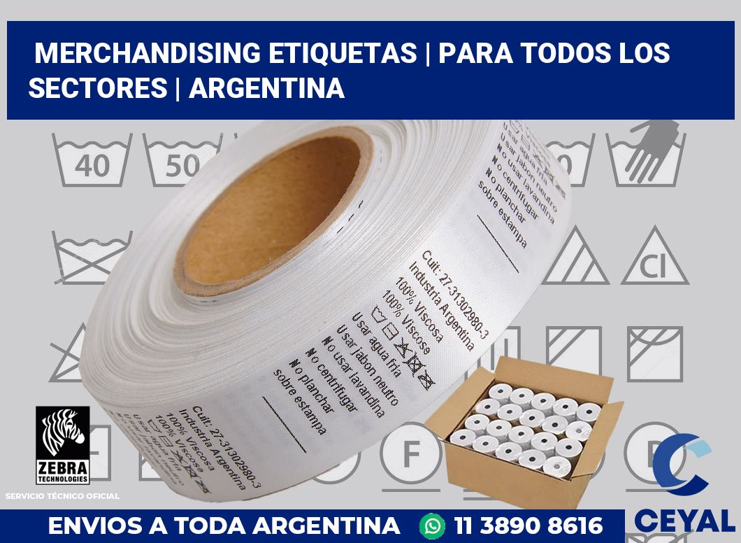 Merchandising etiquetas | Para todos los sectores | Argentina