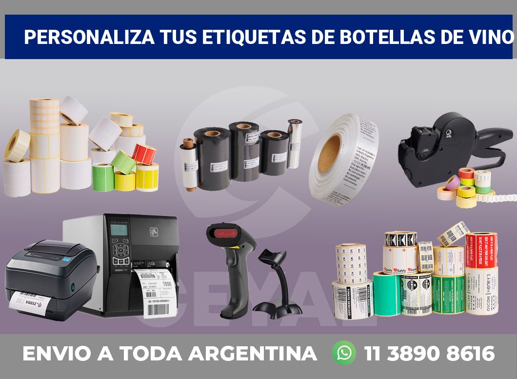 Personaliza tus Etiquetas de Botellas de Vino