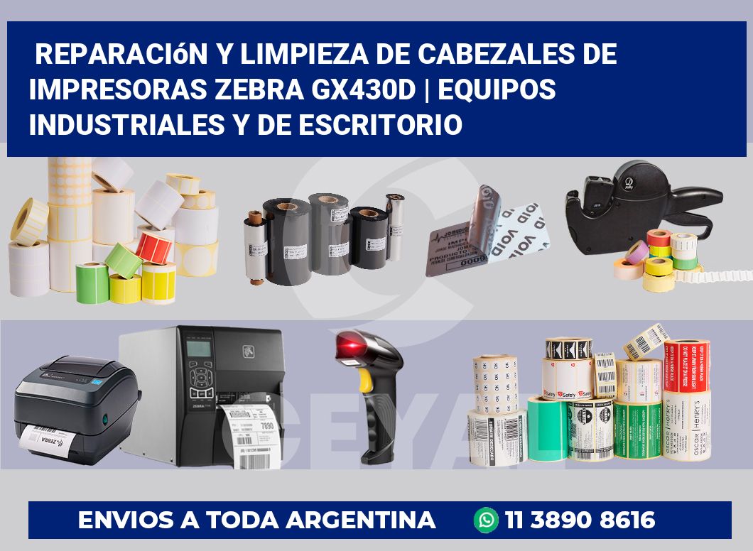 Reparación y limpieza de cabezales de impresoras Zebra GX430d | Equipos industriales y de escritorio