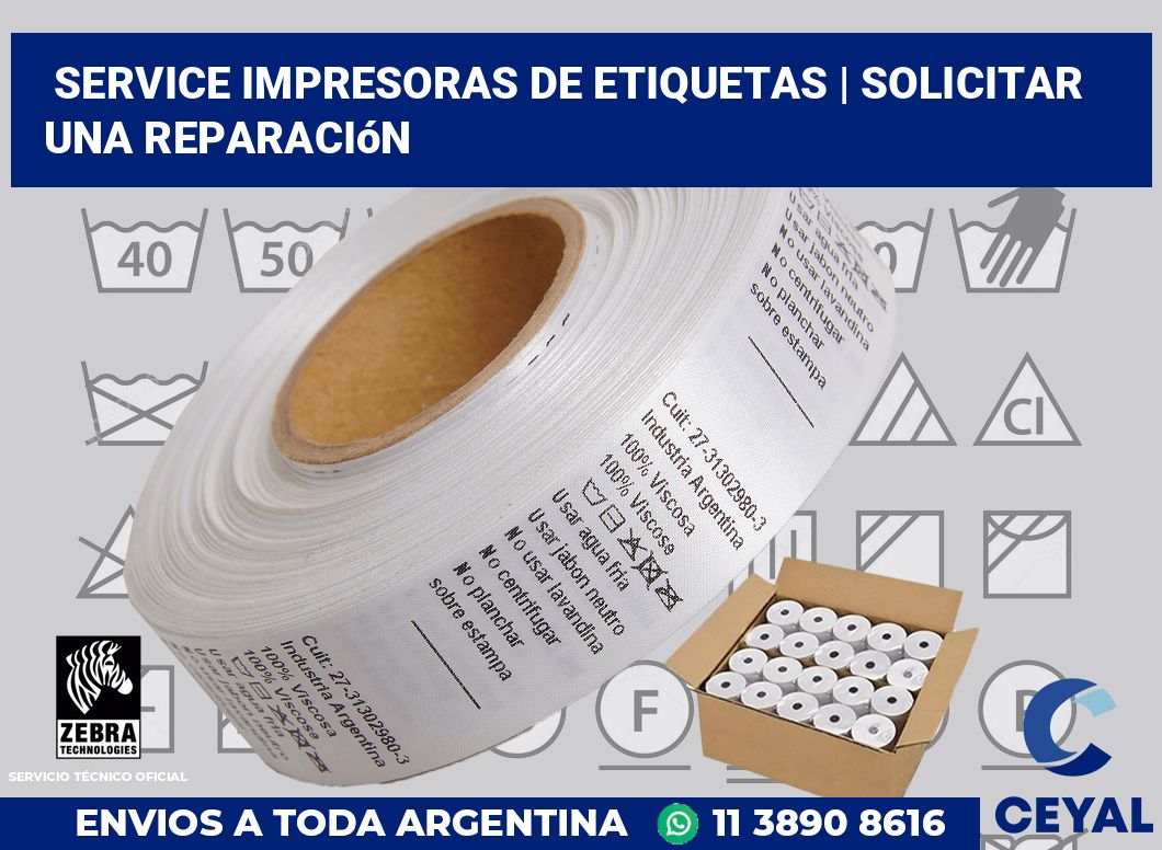 Service impresoras de etiquetas | Solicitar una reparación