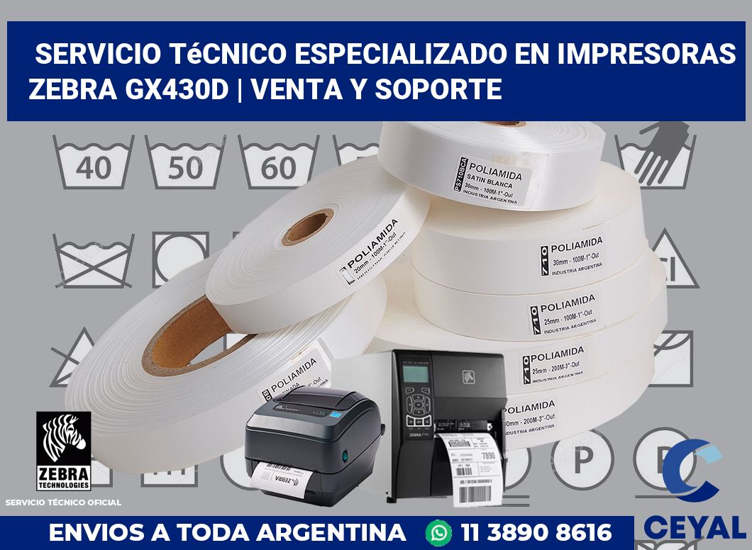 Servicio técnico especializado en impresoras Zebra GX430d | Venta y soporte