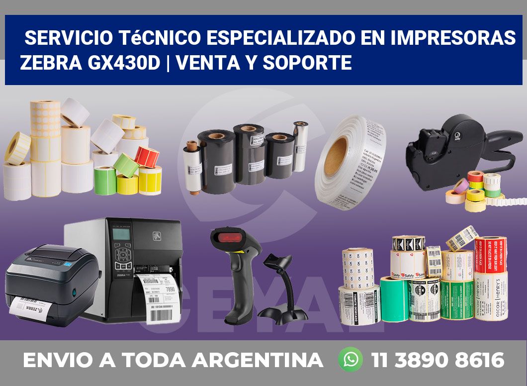 Servicio técnico especializado en impresoras Zebra GX430d | Venta y soporte