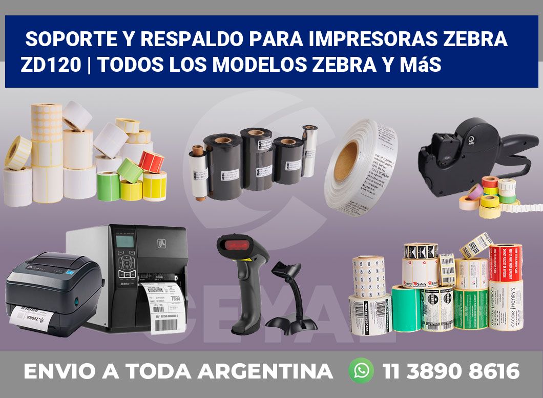 Soporte y respaldo para impresoras Zebra ZD120 | Todos los modelos Zebra y más