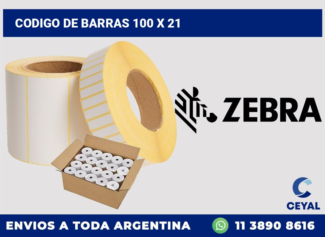 codigo de barras 100 x 21