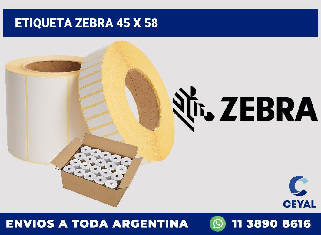 etiqueta zebra 45 x 58