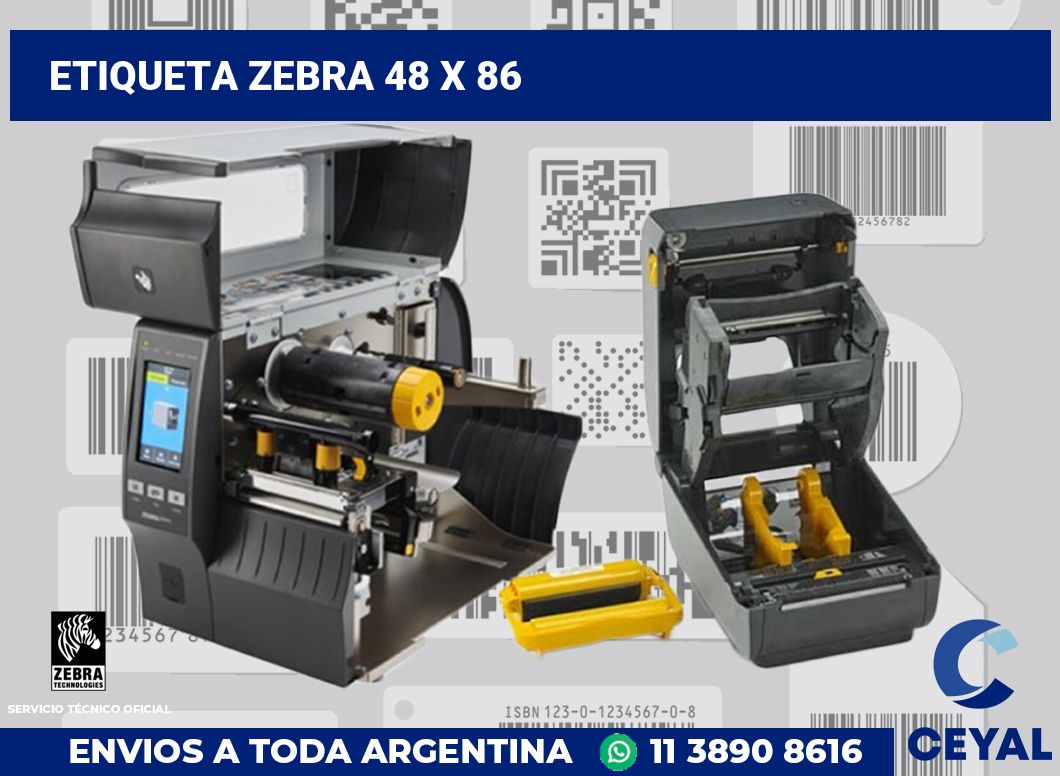 etiqueta zebra 48 x 86