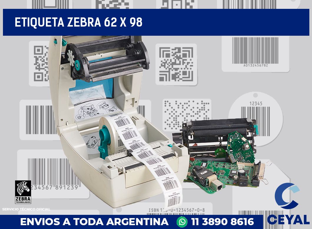 etiqueta zebra 62 x 98