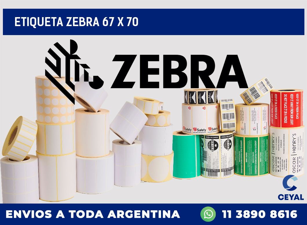 etiqueta zebra 67 x 70