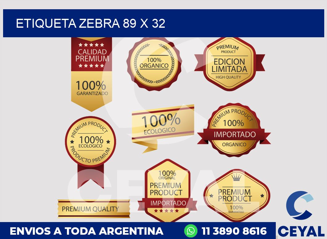 etiqueta zebra 89 x 32
