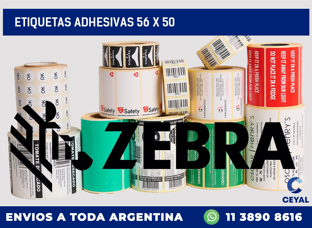 etiquetas adhesivas 56 x 50