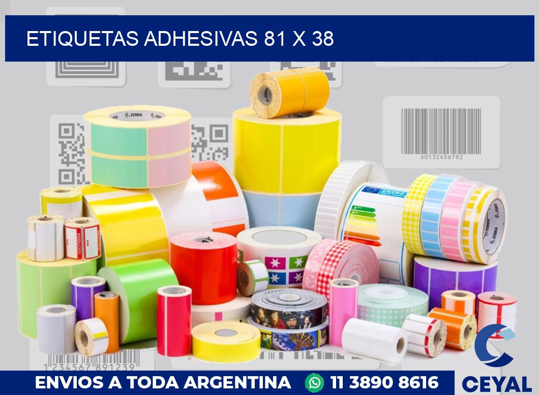 etiquetas adhesivas 81 x 38