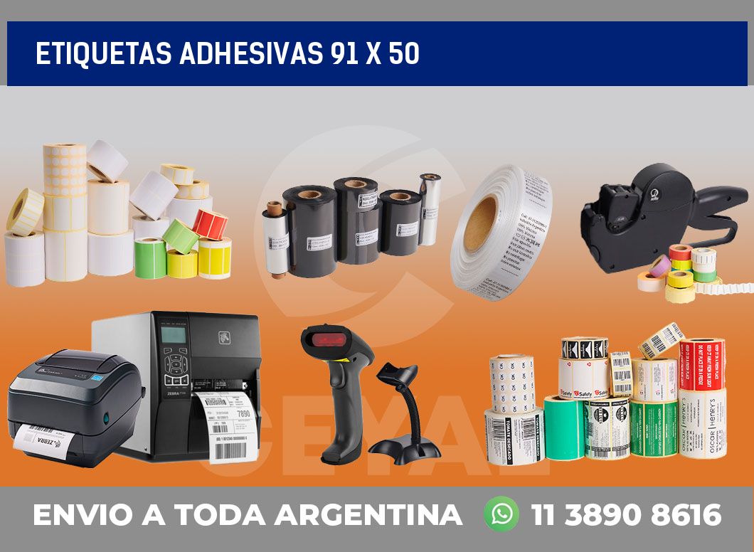 etiquetas adhesivas 91 x 50