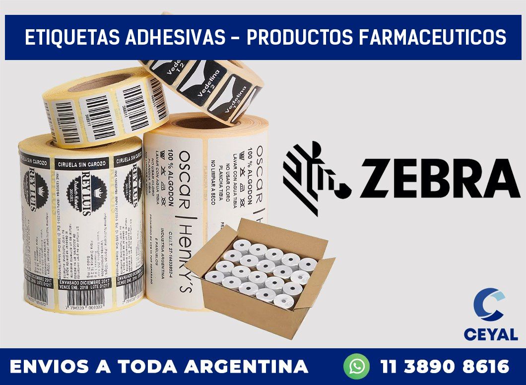 etiquetas adhesivas – productos farmaceuticos