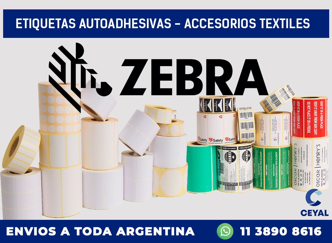 etiquetas autoadhesivas - accesorios textiles