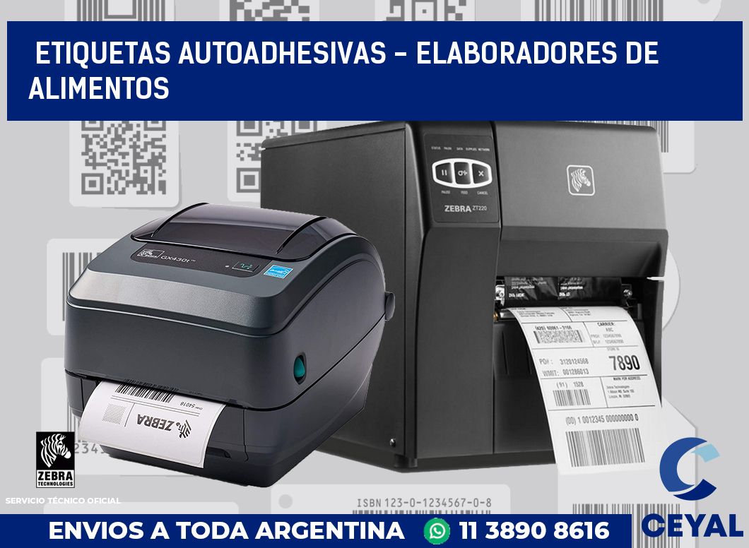 etiquetas autoadhesivas - elaboradores de alimentos