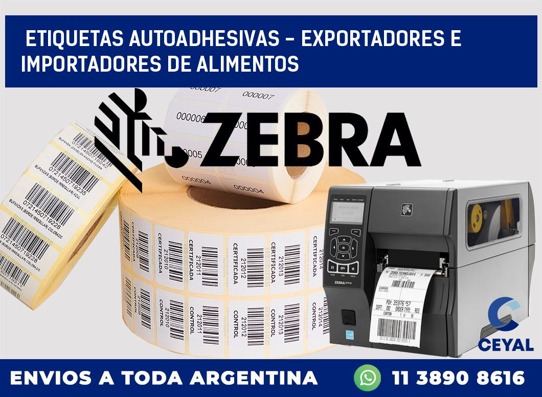 etiquetas autoadhesivas - exportadores e importadores de alimentos