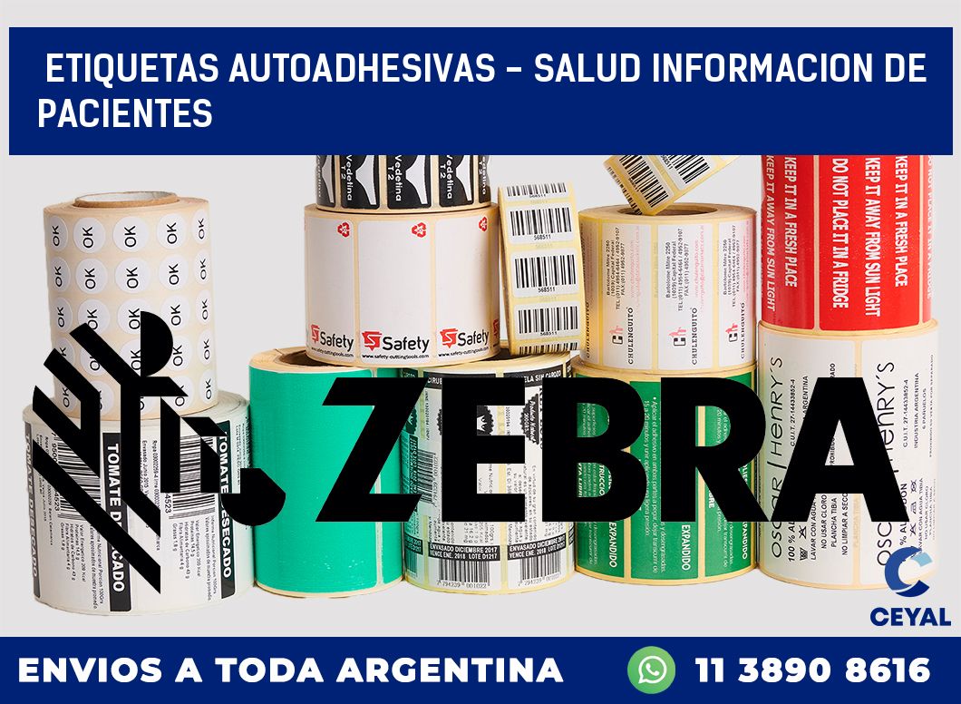 etiquetas autoadhesivas - salud informacion de pacientes