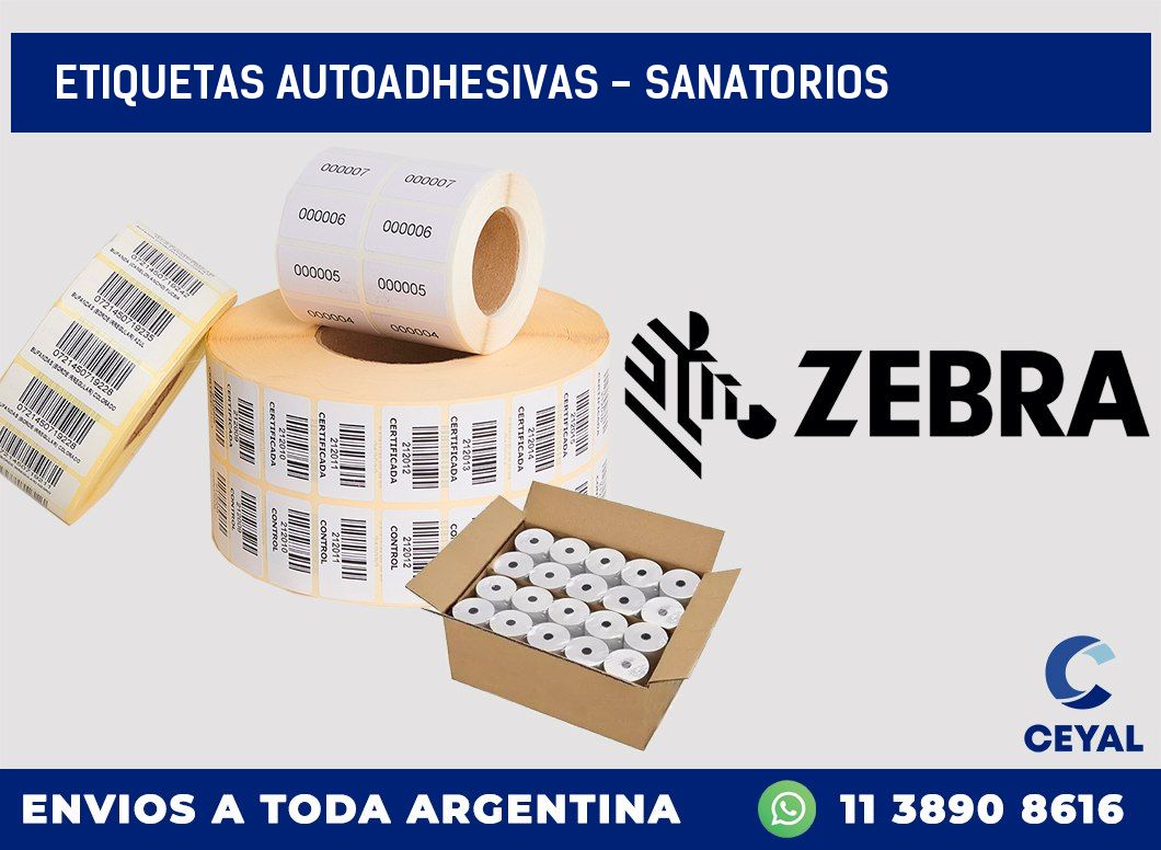 etiquetas autoadhesivas - sanatorios