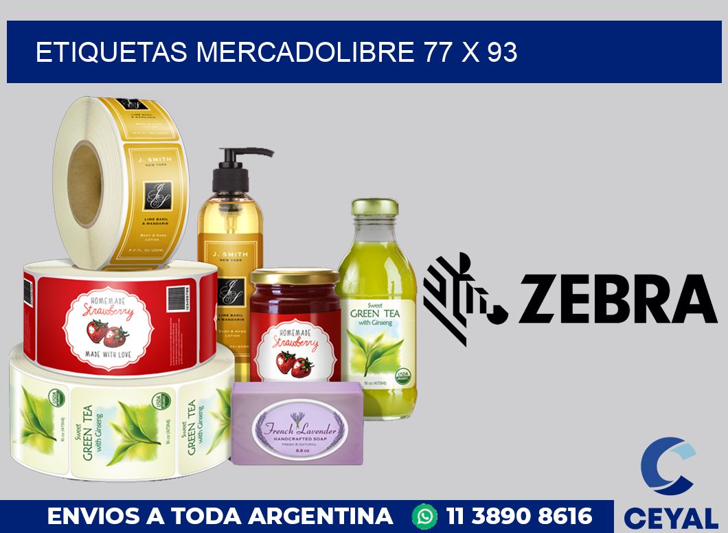 etiquetas mercadolibre 77 x 93