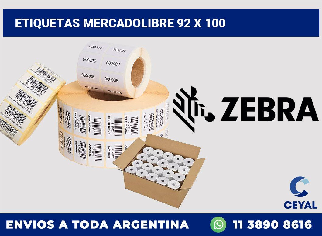 etiquetas mercadolibre 92 x 100