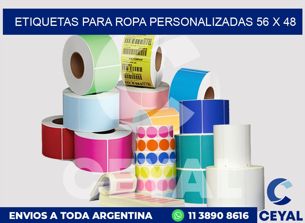 etiquetas para ropa personalizadas 56 x 48