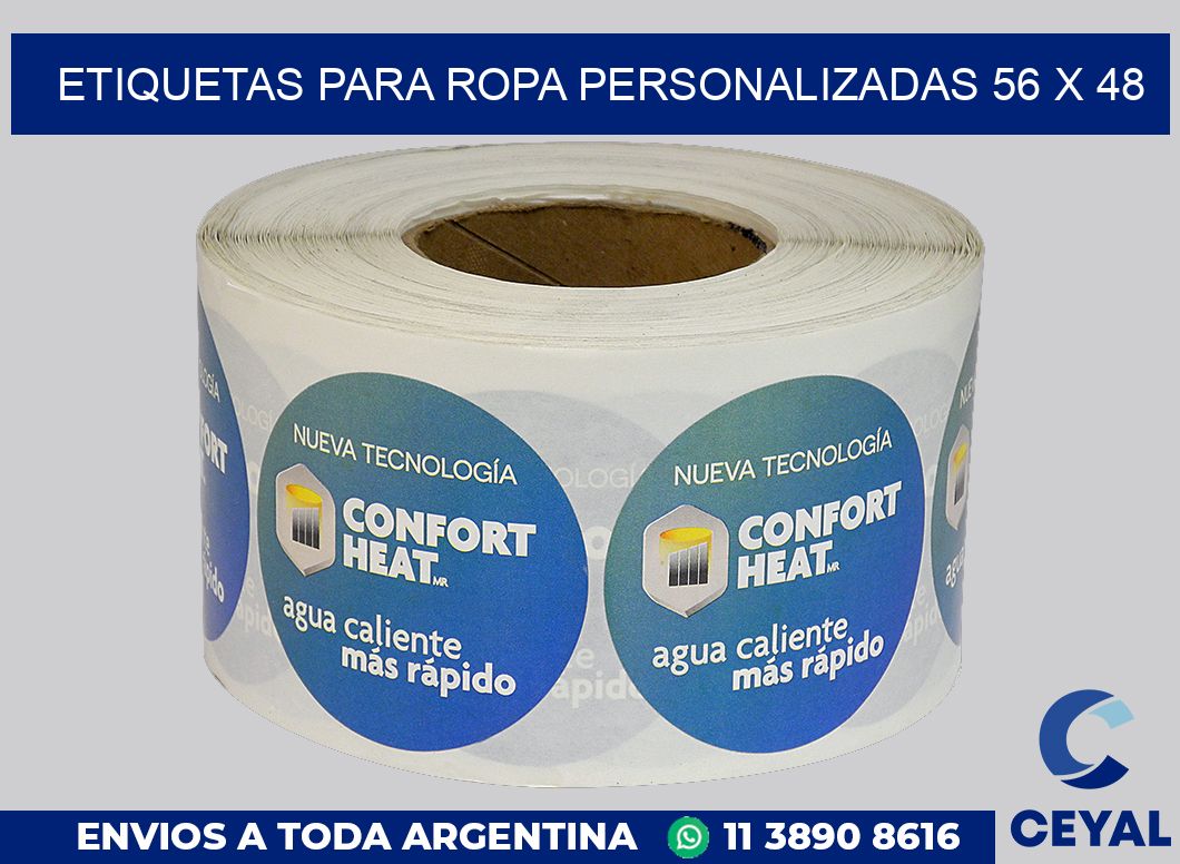etiquetas para ropa personalizadas 56 x 48