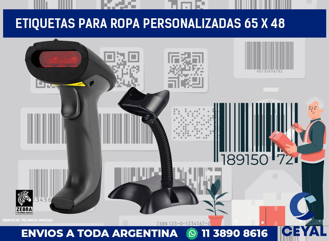etiquetas para ropa personalizadas 65 x 48
