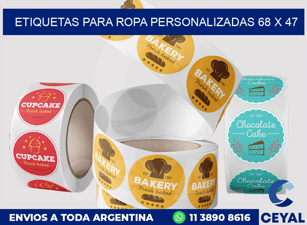 etiquetas para ropa personalizadas 68 x 47