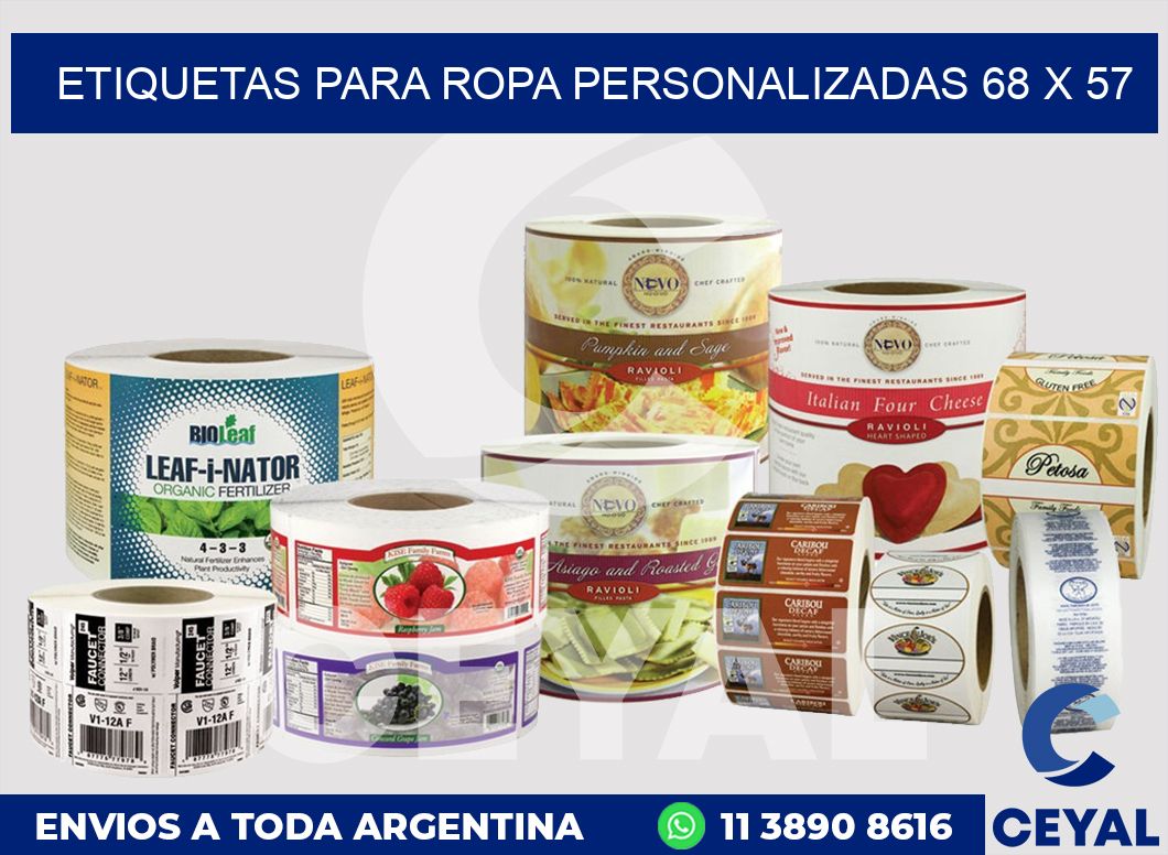 etiquetas para ropa personalizadas 68 x 57