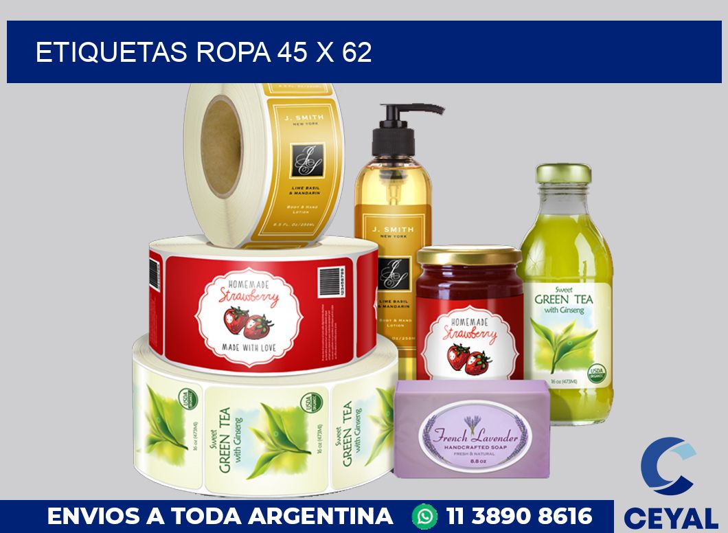 etiquetas ropa 45 x 62