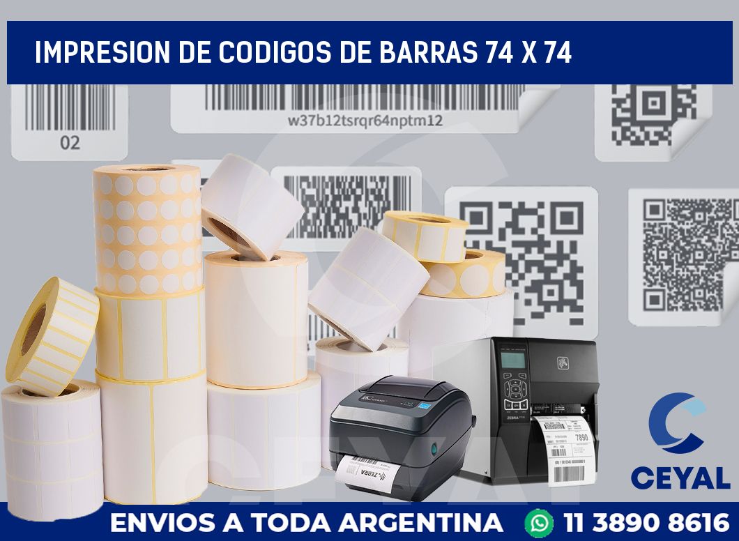 impresion de codigos de barras 74 x 74