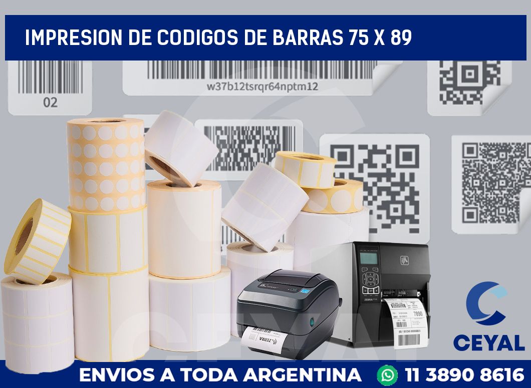 impresion de codigos de barras 75 x 89