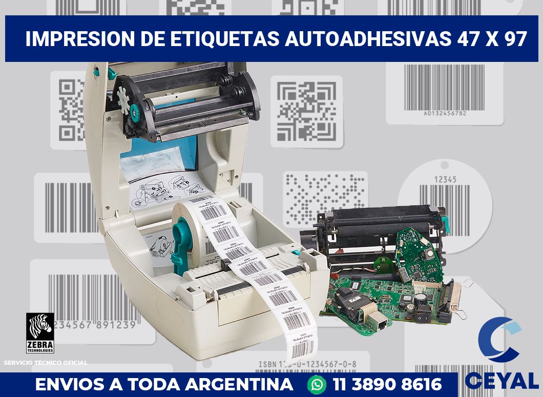 impresion de etiquetas autoadhesivas 47 x 97