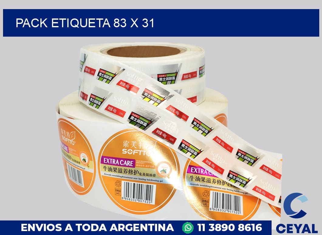 pack etiqueta 83 x 31