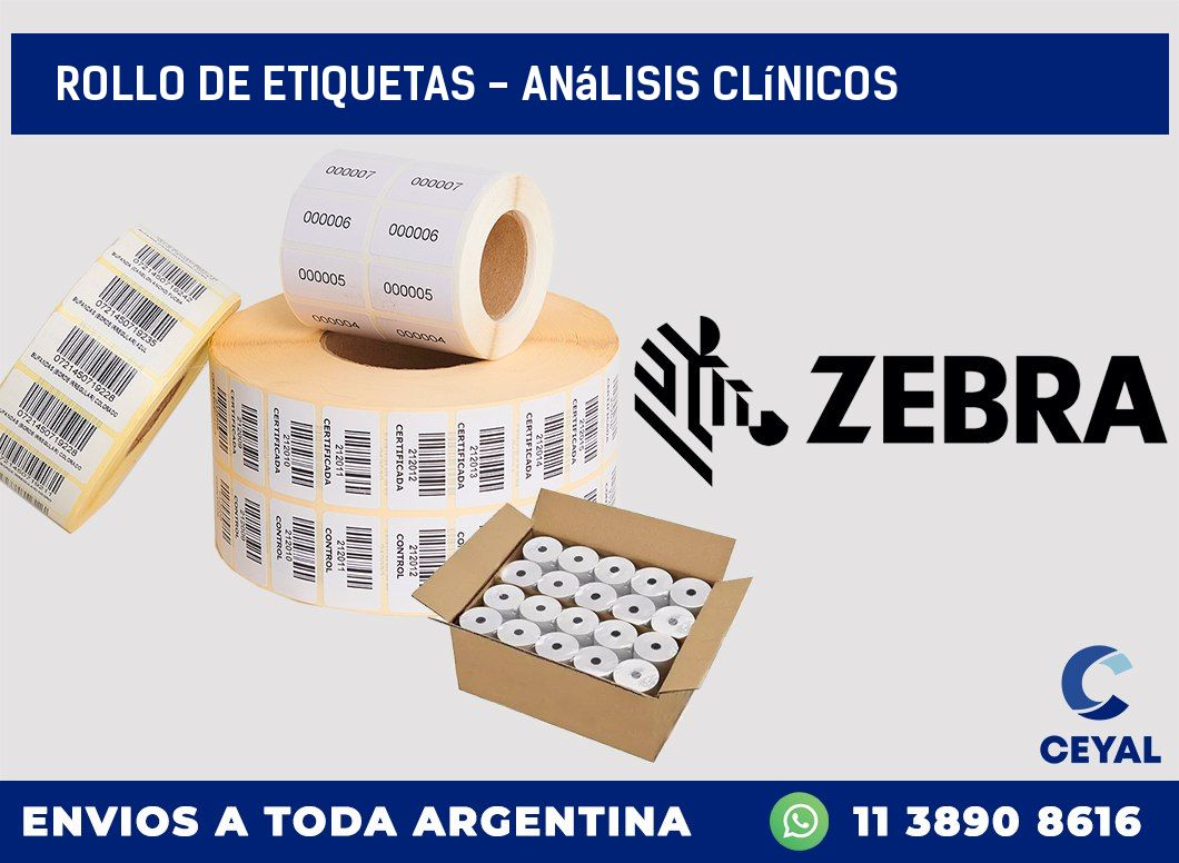 rollo de etiquetas – Análisis clínicos