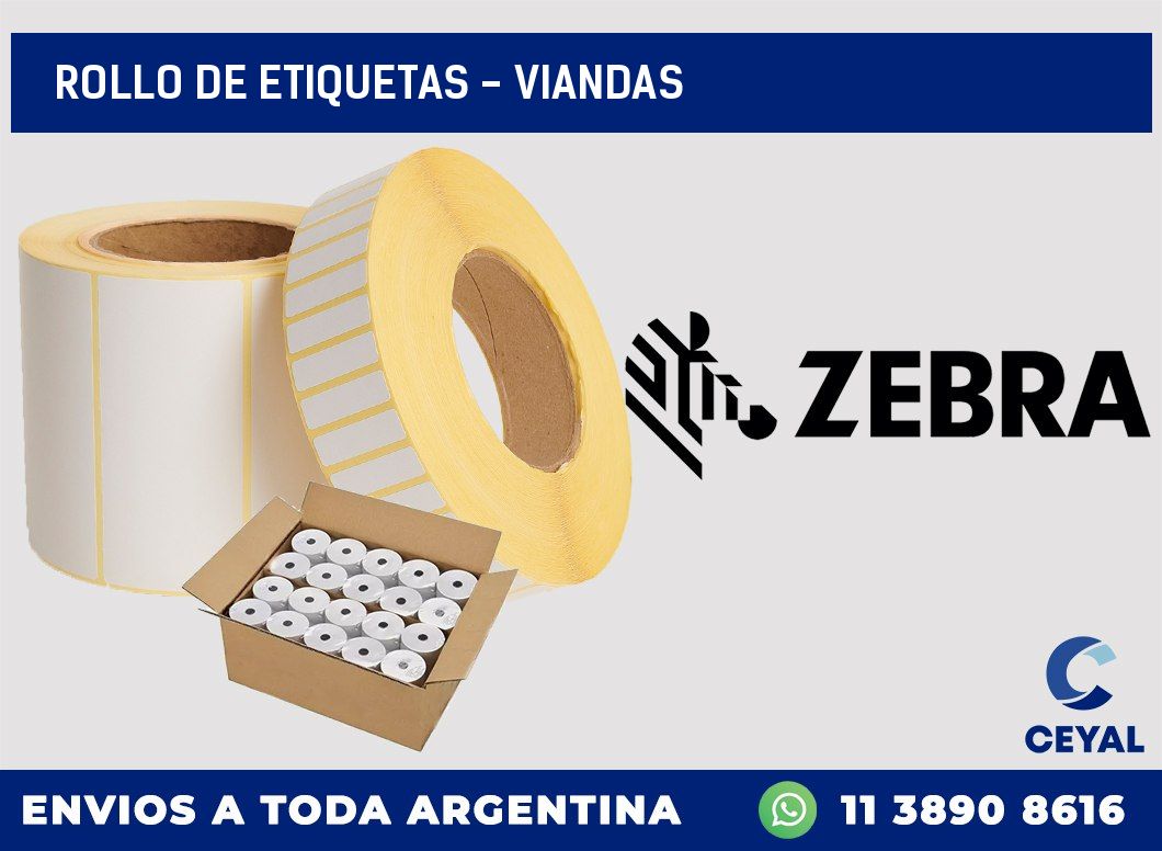 rollo de etiquetas - Viandas