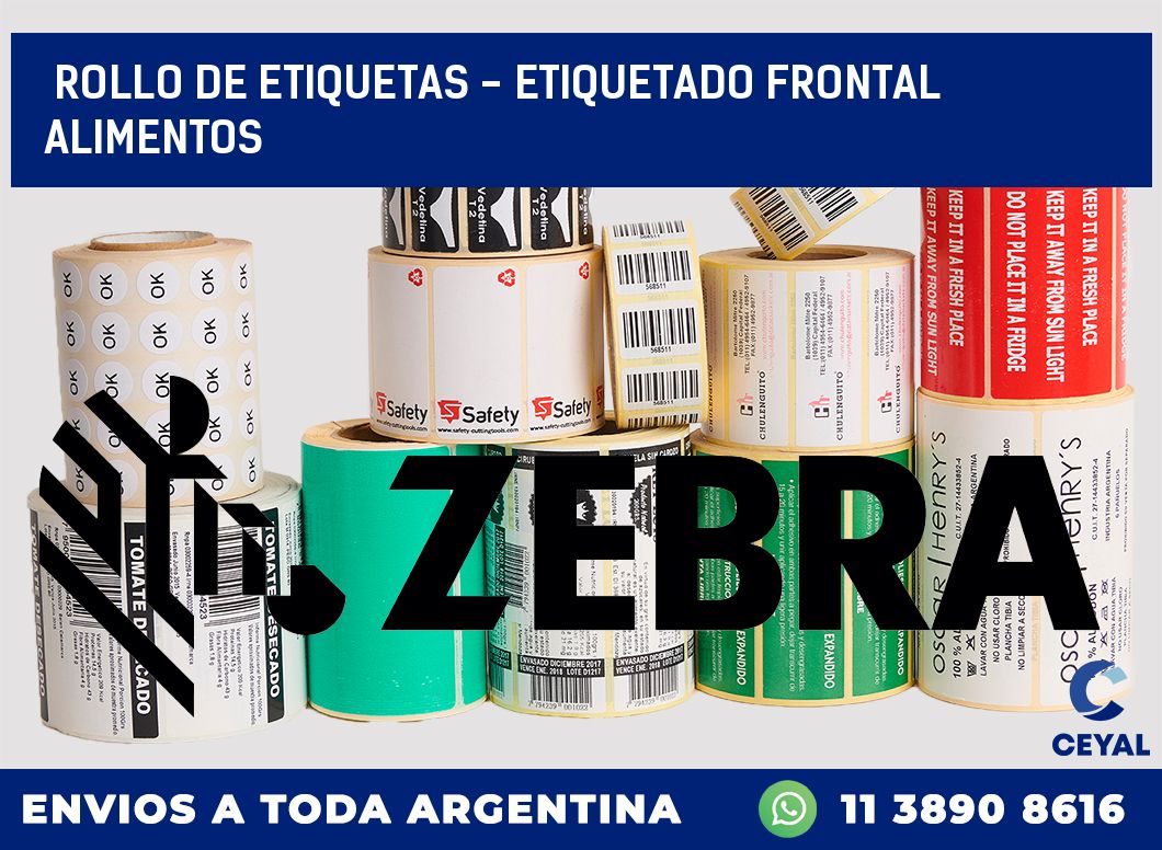 rollo de etiquetas - etiquetado frontal alimentos