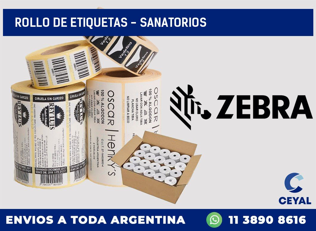 rollo de etiquetas – sanatorios