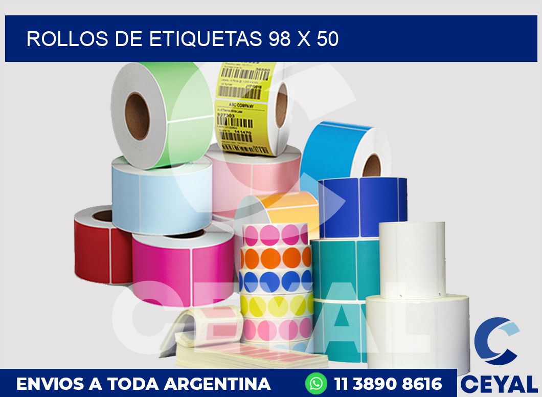 rollos de etiquetas 98 x 50
