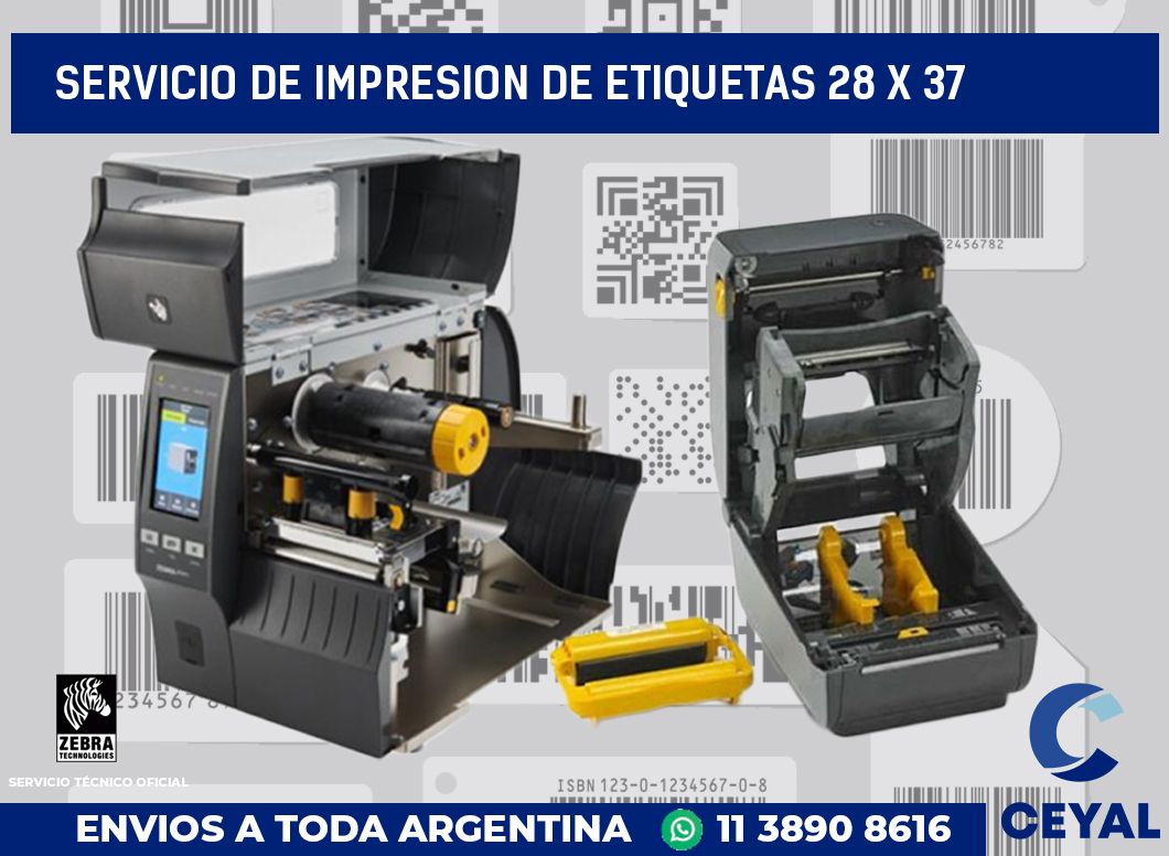 servicio de impresion de etiquetas 28 x 37