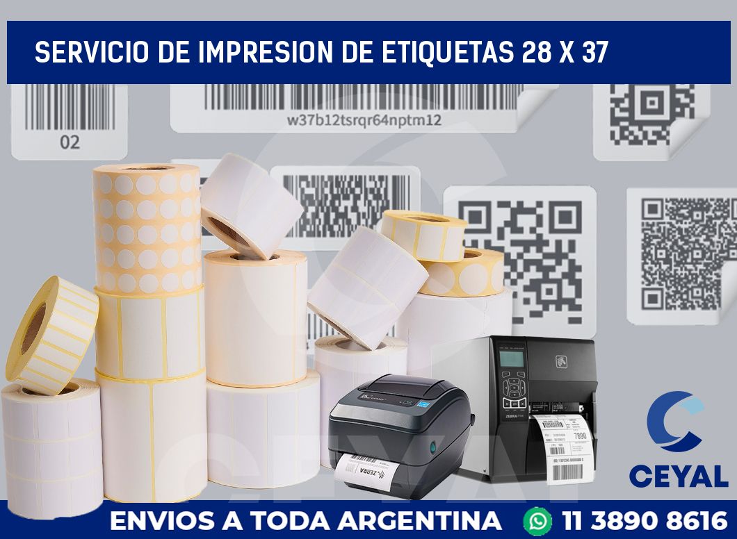 servicio de impresion de etiquetas 28 x 37