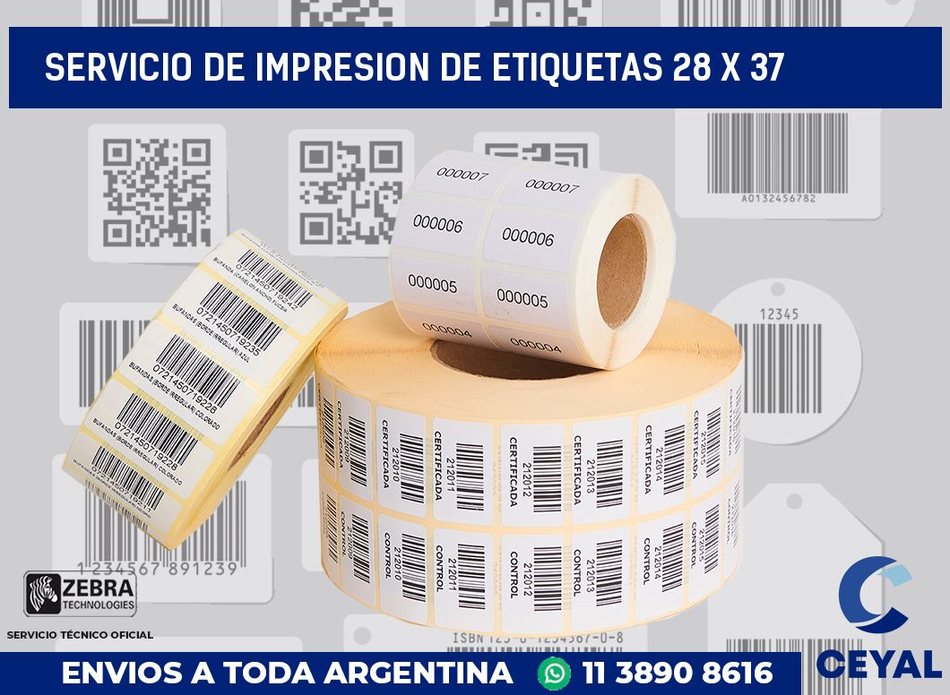 servicio de impresion de etiquetas 28 x 37