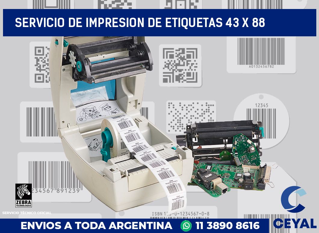 servicio de impresion de etiquetas 43 x 88