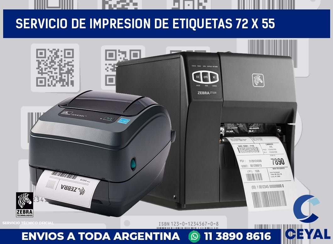 servicio de impresion de etiquetas 72 x 55