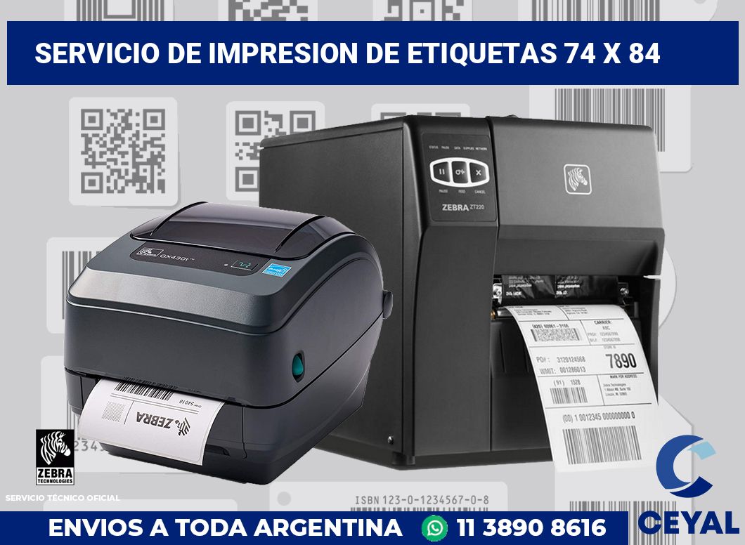 servicio de impresion de etiquetas 74 x 84
