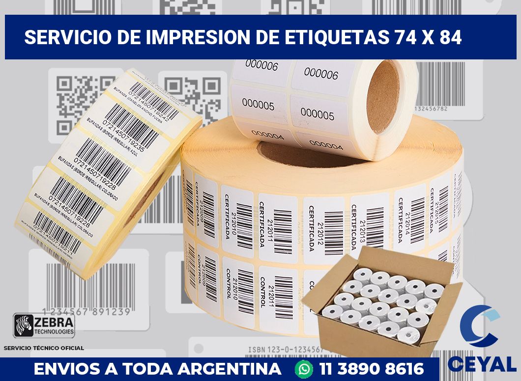 servicio de impresion de etiquetas 74 x 84